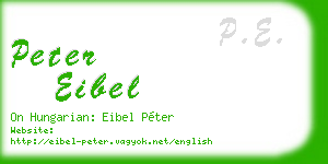 peter eibel business card